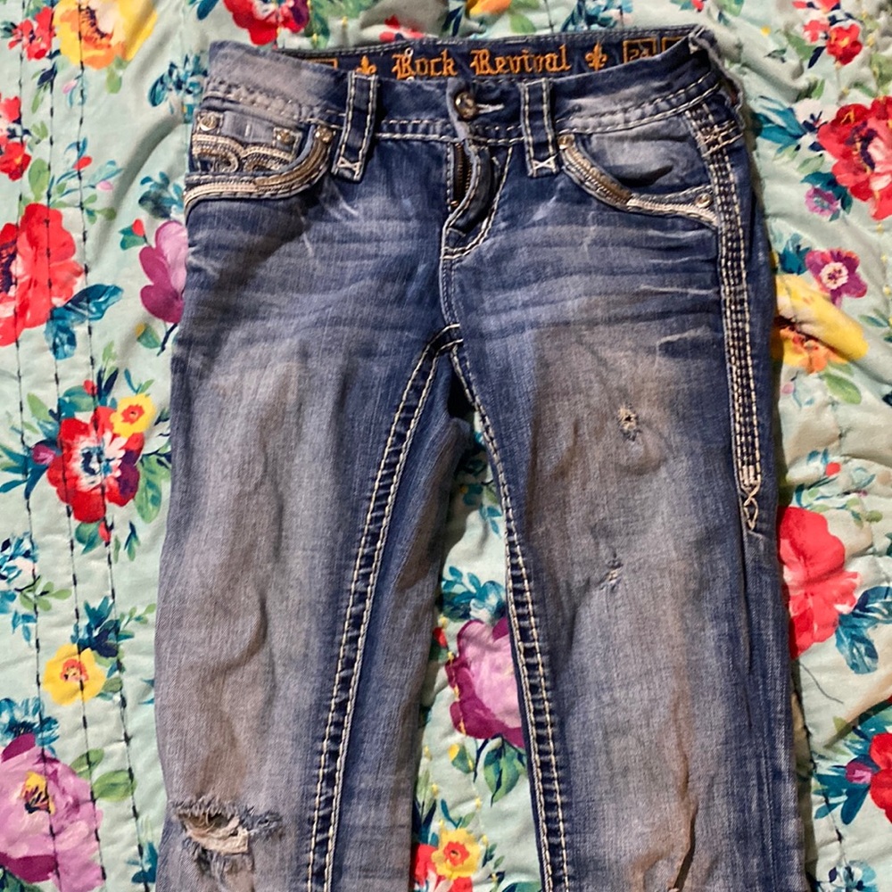 NWOT rock revival sz 24 jeans. PEACHY BOOTCUT